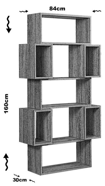 Рафт за книги Box, Тъмен дъб