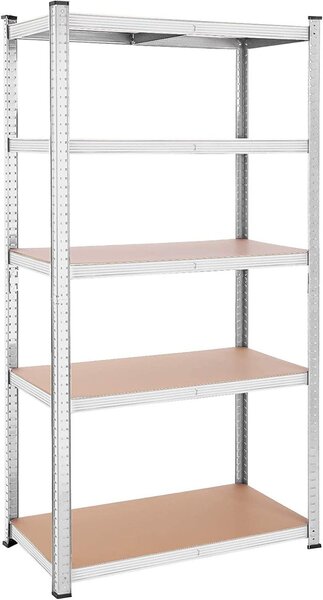 Рафт Songmics, 5 рафта, 50 x 100 x 200 см, Сребрист, GLR050E01