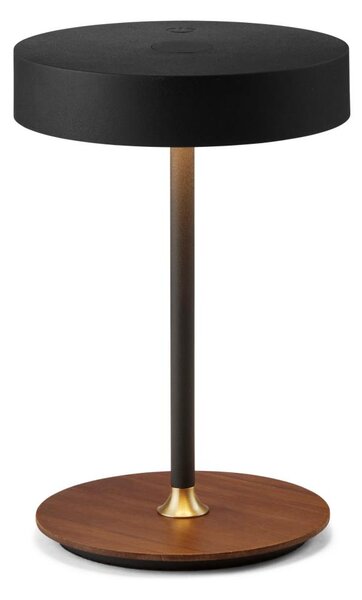 Halo Design 745777-LED Димируема акумулаторна лампа ON THE MOVE LED/2,5W/4000 mAh черна/дърво