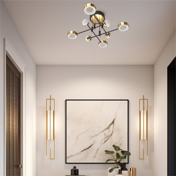 Zuma Line MX7170-8-3BGT - димируема LED плафон-люстра LARA LED/60W/230V, златист/черен