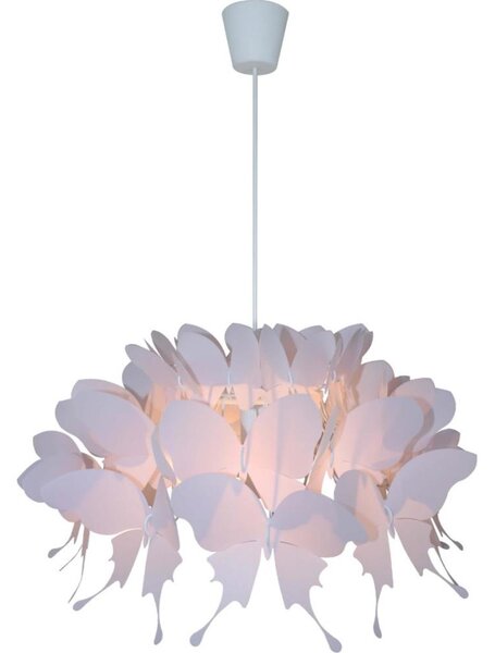 Детски полилей FARFALLA 1xE27/60W/230V розов