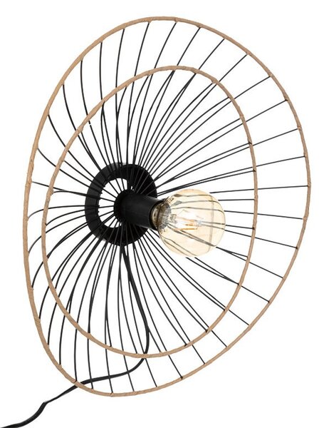 Аплика Alara E27 40W черно-златна D45x11cm
