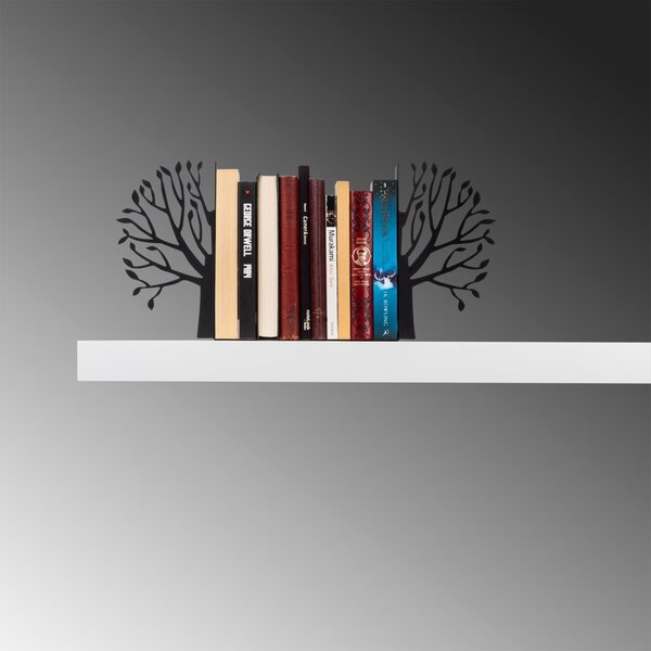 Стенен метален рафт Kitap Черен 44x14x22 см