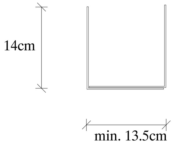 Стенен метален рафт Kitap черен 13.5x13x14 см