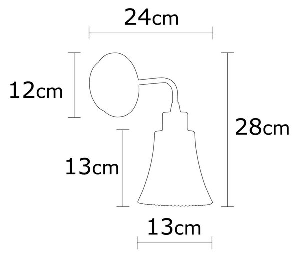 Аплика Фока Черен 13x13x28 см