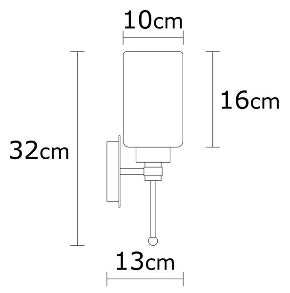 Аплика Балконова Сребриста 12x32 см