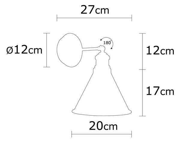 Аплика Берчесте Черен 20x20x29 см