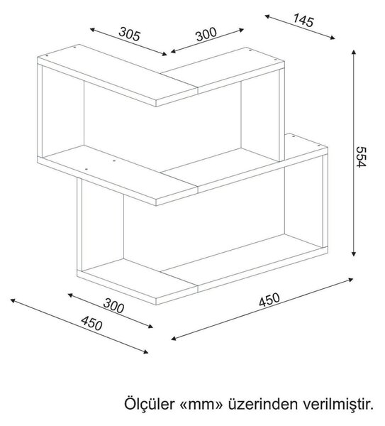 Ъглов рафт Bulut Alb 45x55.4x14.5 см