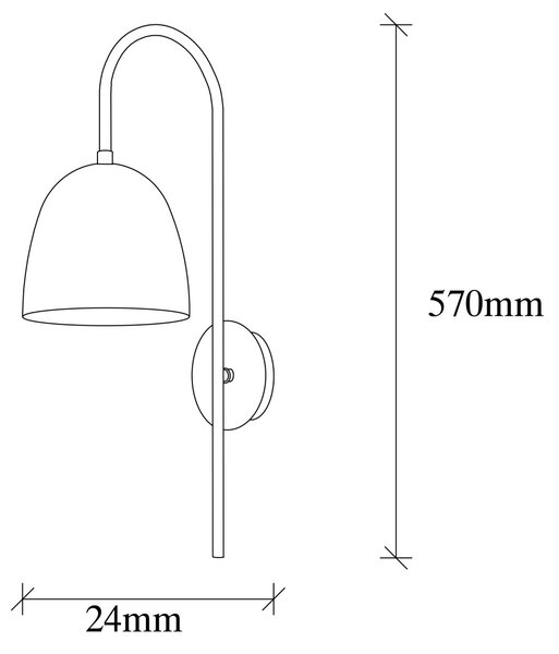 Аплика Тату Черен 16x24x57 см