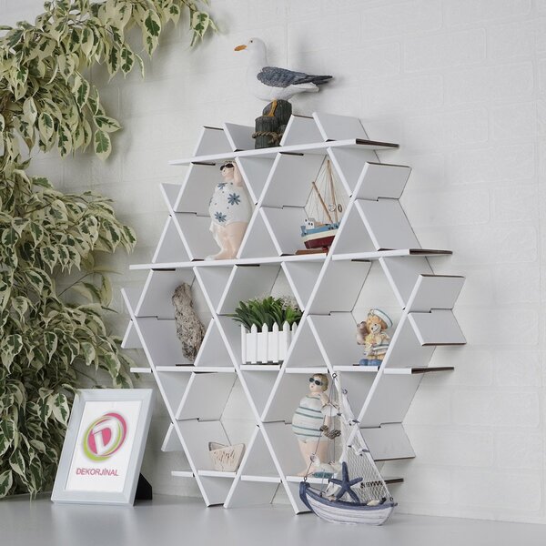 Картонен рафт HEXBEYAZ бял 70x67x11 см