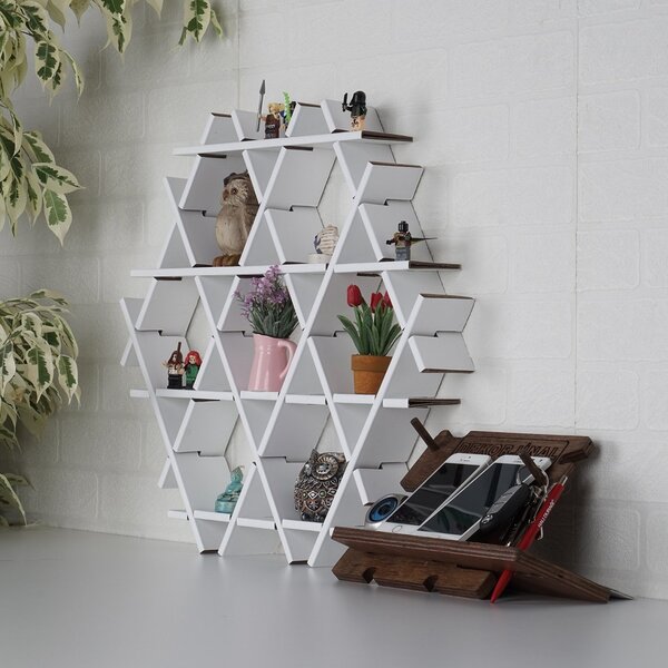 Картонен рафт HEXBEYAZ бял 70x67x11 см