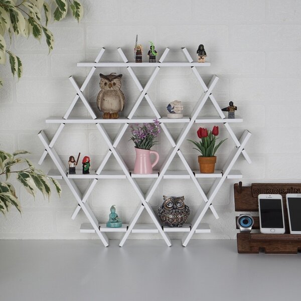 Картонен рафт HEXBEYAZ бял 70x67x11 см