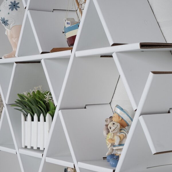 Картонен рафт HEXBEYAZ бял 70x67x11 см