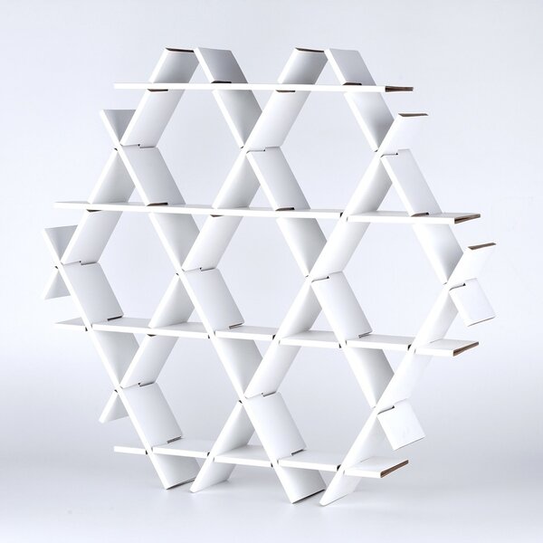 Картонен рафт HEXBEYAZ бял 70x67x11 см