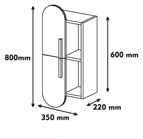 Рафт Розово орех 35x60x22 см
