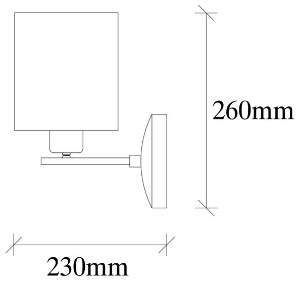 Аплика Профил Черен 14x23x26 см