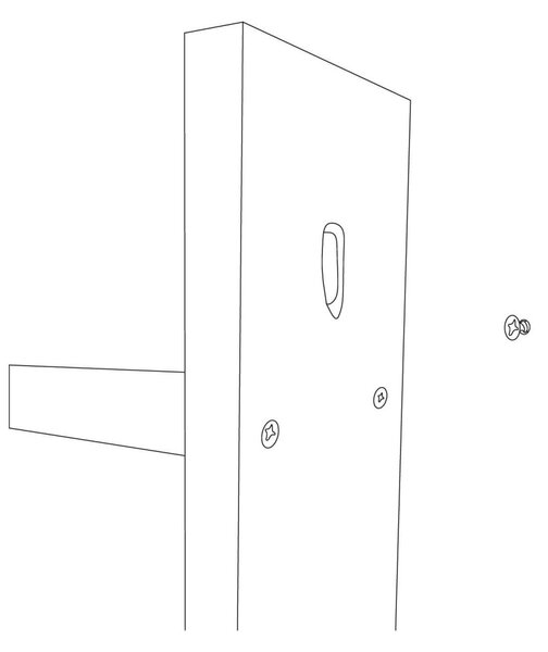 Аплика 618 Черен 75x10x22 см