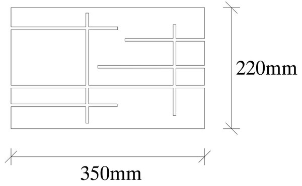 Аплика 622 Черен 35x10x22 см