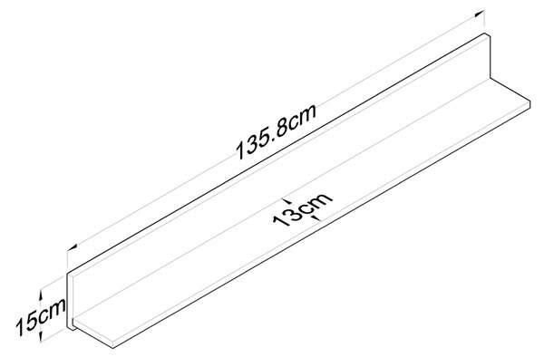 Рафт E5 Орех 135.8x15x13 см