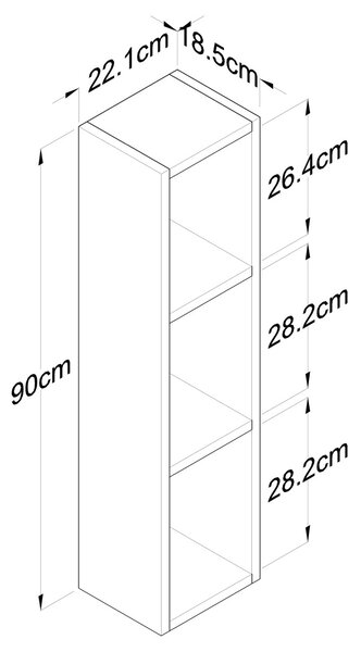 Рафт E3 Орех 22.1x90x18.5 см