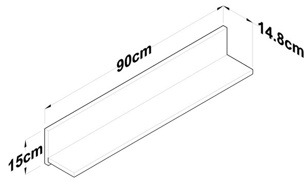 Рафт AE104 Орех 90x15x14.8 см