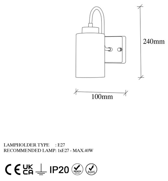Аплика Дузсуз Златна 10x23x24 см