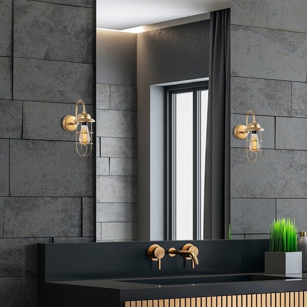 Аплика Махагон Златна 12x25x32 см