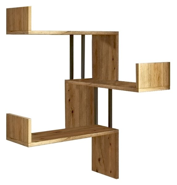 Ъглов рафт Vg17 Натурален 60x109.4x60 см