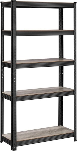Рафт Songmics, 5 рафта, 30 x 75 x 150 см, Черен, GLR030B11