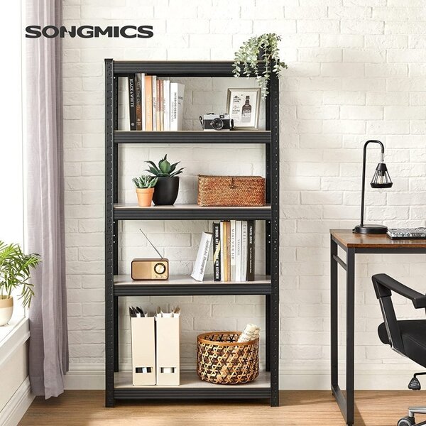 Рафт Songmics, 5 рафта, 30 x 75 x 150 см, Черен, GLR030B11