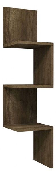 Ъглов висящ рафт Insta орех 25x25x105.5 см