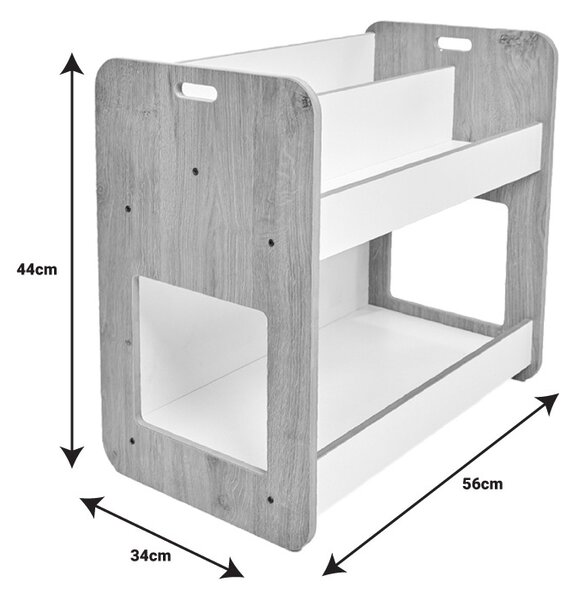 Рафт Dovere бял MDF 56x34x44 cm