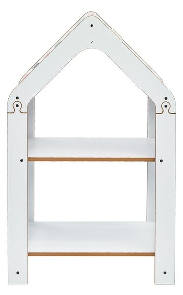 Монтесори рафт Zoilen бяло-розов mdf 57x34x70 cm