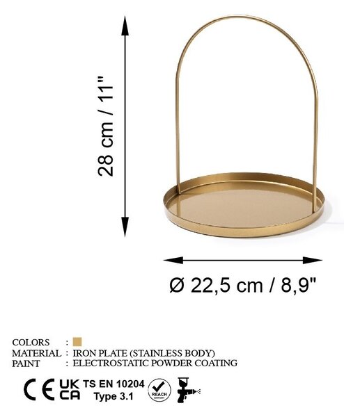 Държач за бижута GED-005 Gold 22,5x28 cm