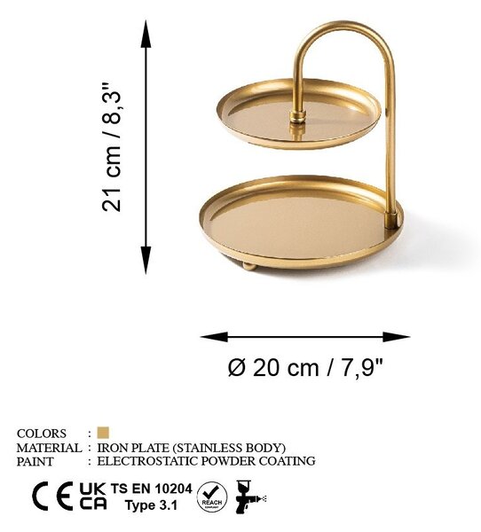 Държач за бижута GED-009 Gold 20x21 cm