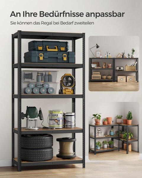 Рафт за съхранение Songmics Black 200x120x20x60 cm