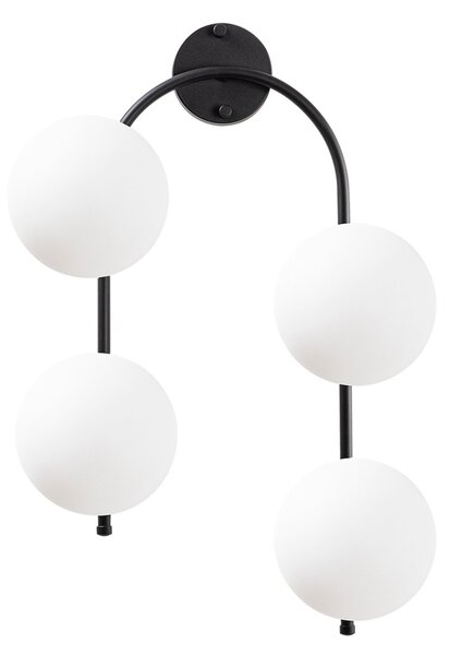 Стенна аплика Jewel Черен 40x26x62 см