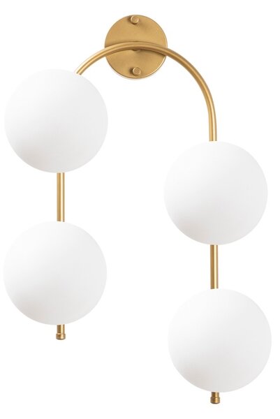 Стенна аплика Jewel Златен 40x26x62 см