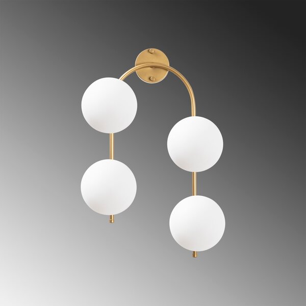 Стенна аплика Jewel Златен 40x26x62 см
