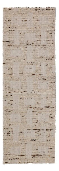 Ръчно изработена пътека със смес от вълна в естествен цвят 80x230 cm Rova Blend – Flair Rugs