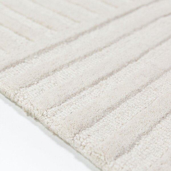 Ръчно изработена вълнена пътека в цвят слонова кост 60x230 cm Zen Garden – Flair Rugs