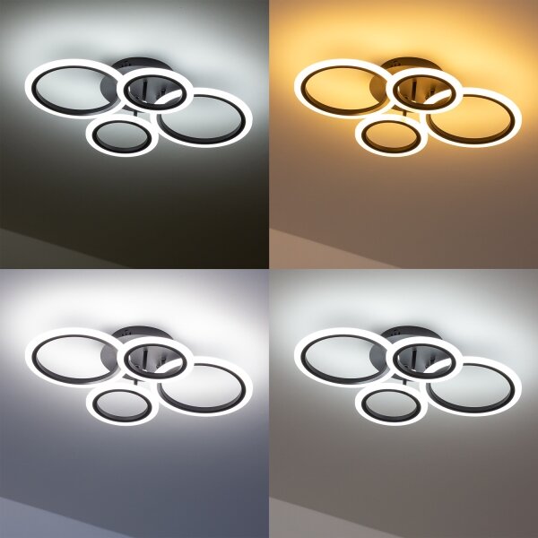 Brilagi - LED Димируем полилей за повърхностен монтаж ORBITS LED/50W/230V 3000-6500K антрацит + д.у