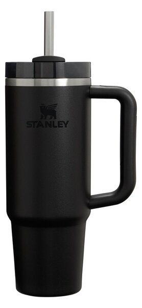 Черен термос със сламка от неръждаема стомана 890 ml Quencher H2.O FlowState™ Tumbler Black 2.0 – Stanley
