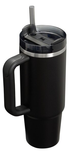 Черен термос със сламка от неръждаема стомана 890 ml Quencher H2.O FlowState™ Tumbler Black 2.0 – Stanley