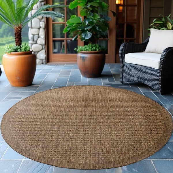 Кръгъл килим за открито и закрито в естествен цвят ø 120 cm Giza 1410 – Ayyildiz Carpets