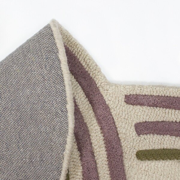 Зелен ръчно изработен вълнен килим 140x200 cm Spiral Shaped – Flair Rugs