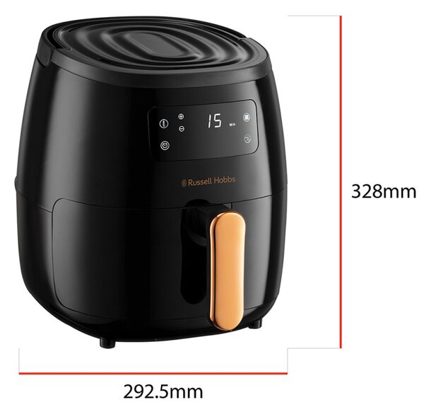 Фритюрник с горещ въздух Russell Hobbs SatisFry 26510-56, 1650 W, 5L, Дигитален, 80-200C, Таймер,Черен