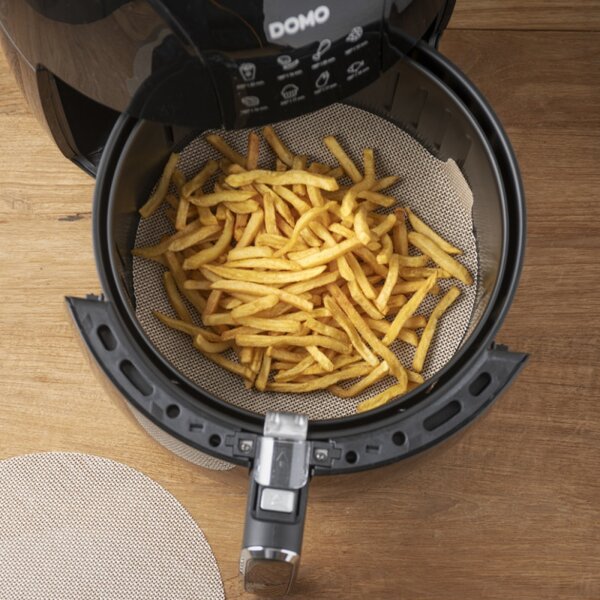 Комплект подложки за Air Fryer NoStik 1EEE774, 2 бр, 23.5/25.5 см, За многократна употреба, Бежов