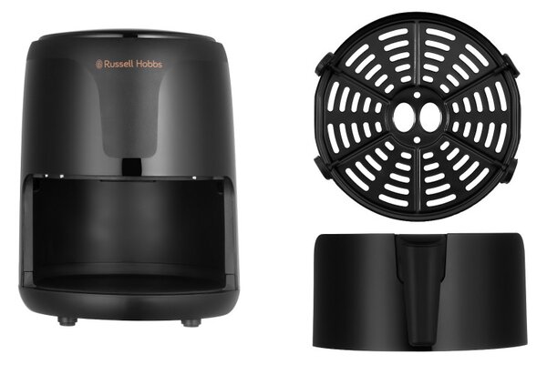 Малък AirFryer Russell Hobbs SatisFry 26500-56, 1100W, 1.8 l, Таймер, Тъчскрийн, Регулируема температура, Черен