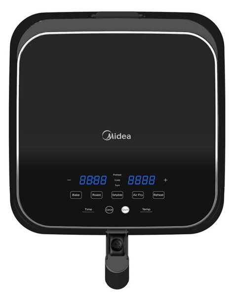 Фритюрник с горещ въздух Midea MF-CN55D2, 1700W, 8 програми, 4.8L, DUALCYCLONE Rapid Air технология, Таймер, Черен